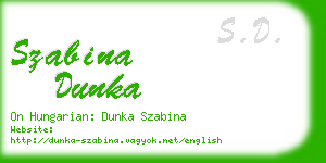 szabina dunka business card
